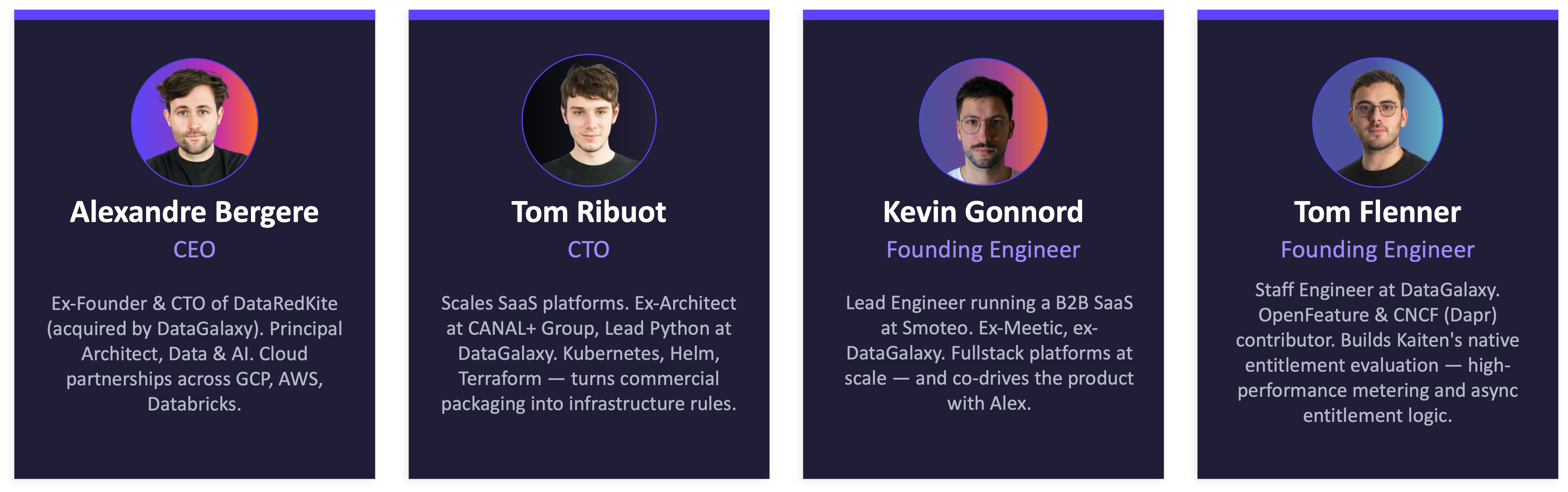 The control plane every B2B SaaS runs on — kaiten.sh (dark theme).