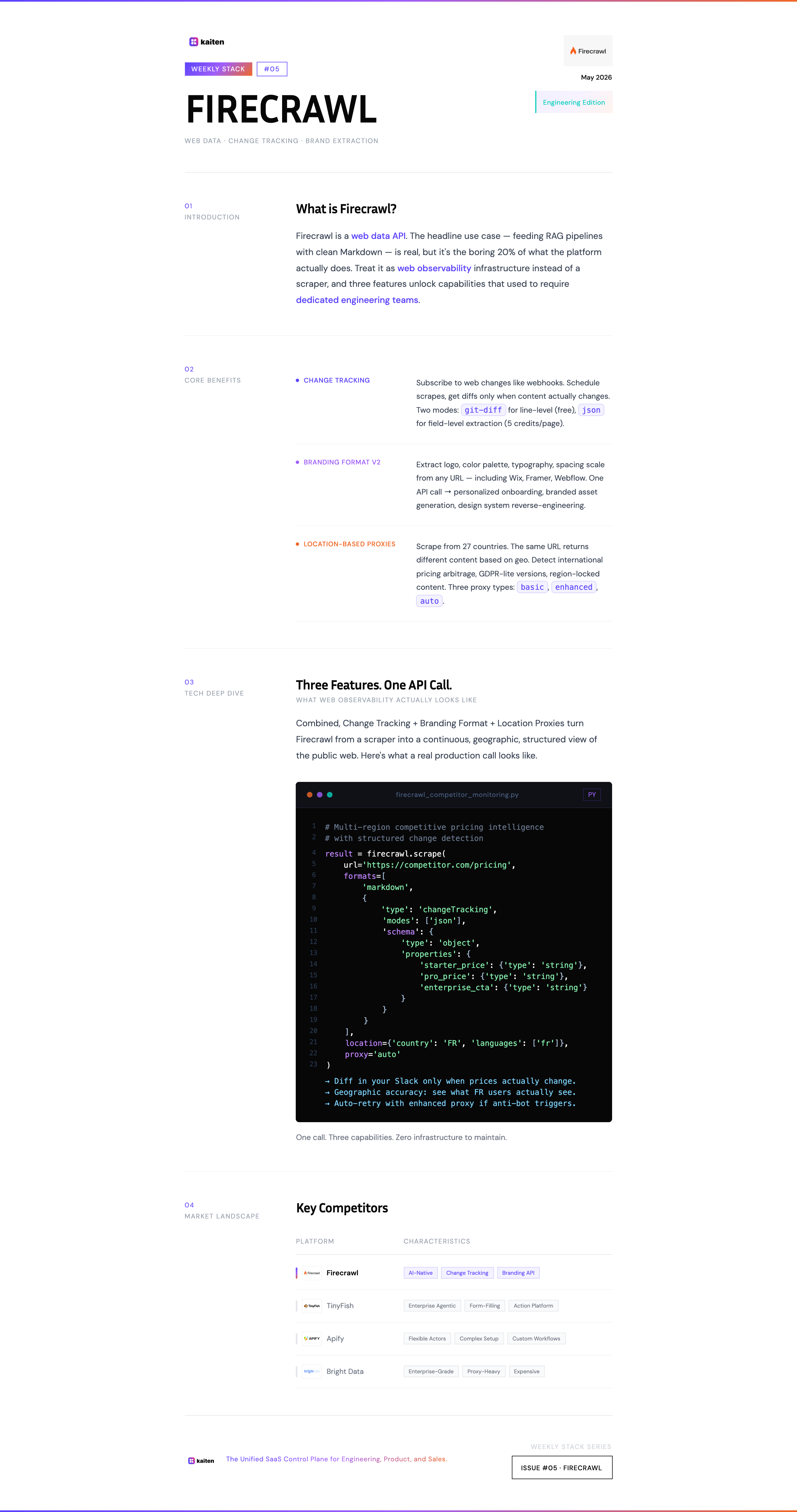 Firecrawl — Stop Treating It Like a Scraper. It's a Web Observability Platform.